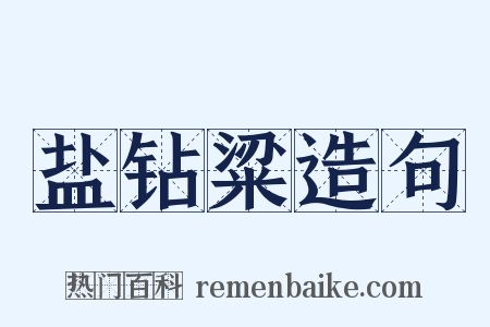 盐钻粱造句是什么意思的图片